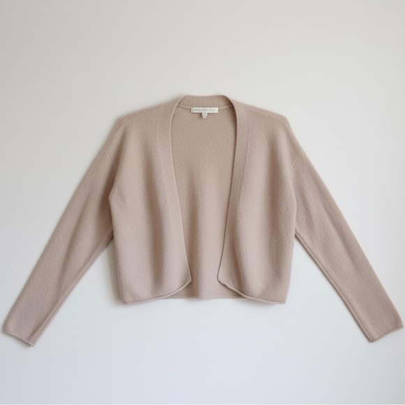 NAKED CASHMERE Naked Cashmere Open Front Cropped Cardigan in Nude (S) - Picture 2 of 5